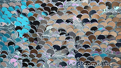 Shiny abstraction of round sequins Stock Photo