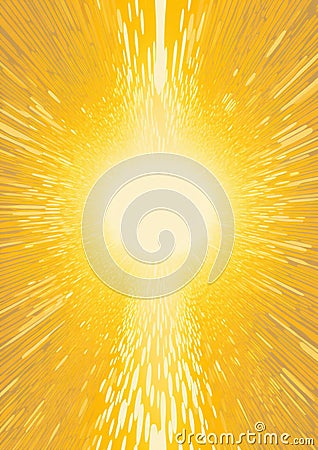 Flare bright burst glowing explosion yellow light background sun illustration ray abstract Cartoon Illustration