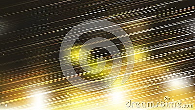 Shiny Black and Gold Diagonal Lines Abstract Background Stock Photo