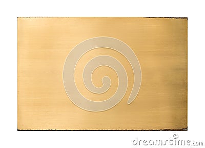 Shiny brass blank metal sign texture Stock Photo