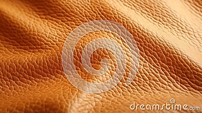 Shiny brown leather cowhide, fashion material elegant background texture. Generative AI Stock Photo