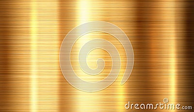 Shiny brushed metallic gold background texture. Bright polished metal bronze brass plate. Sheet metal glossy gold Stock Photo