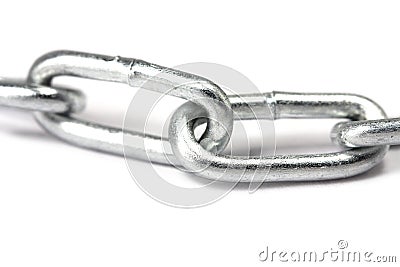 shiny chain link closeup Stock Photo