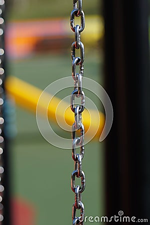 Shiny chain in the park Stock Photo