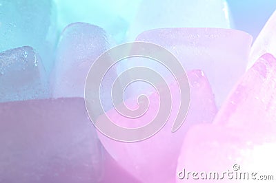 Shiny colorful ice cubes background Stock Photo