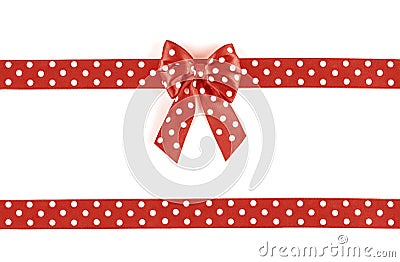 Shiny coral silk ribbon on white background Stock Photo