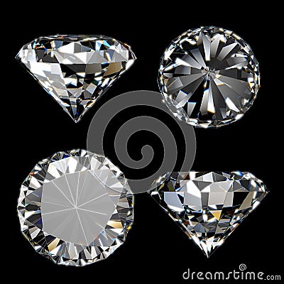 Shiny diamond collection Stock Photo