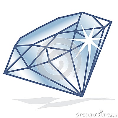 Shiny diamond Vector Illustration