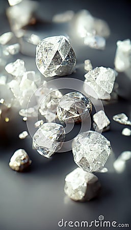 Shiny gemstones diamonds crystals abstract background. Beautiful luxury wallpaper Stock Photo