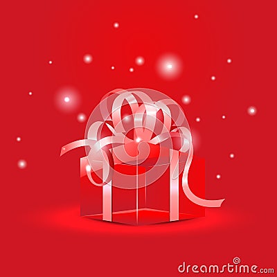 Shiny Gift Box Vector Illustration