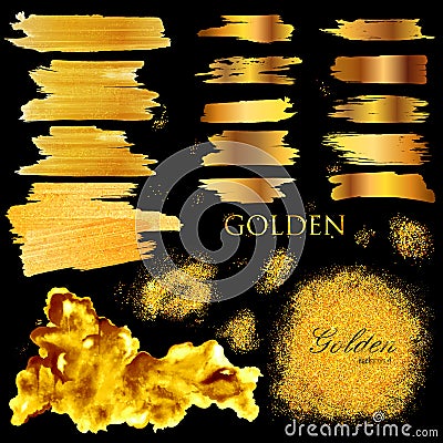 Shiny Glamorous Glittering Gold texture background Vector Illustration