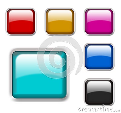 Shiny glass buttons Stock Photo