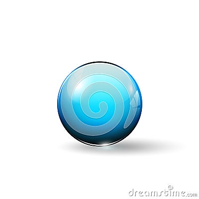 Shiny glass sphere Vector Illustration