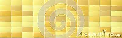 Shiny gold gradient color rectangle shapes seamless pattern background Vector Illustration