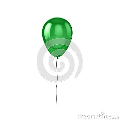 Shiny green balloon Stock Photo