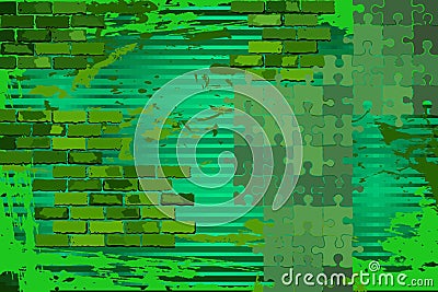 Shiny Grunge Green Background Vector Illustration