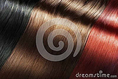 Shiny hair color Stock Photo