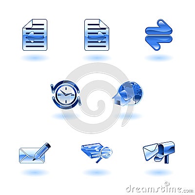 Shiny internet browser icon set Vector Illustration