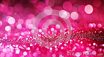 Shiny Iridescent festive pink sequined background Stock Photo