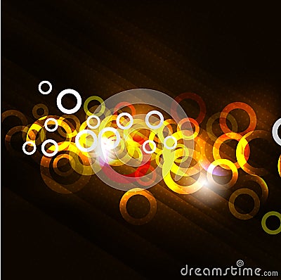 Shiny light circle abstract background, illustration Vector Illustration