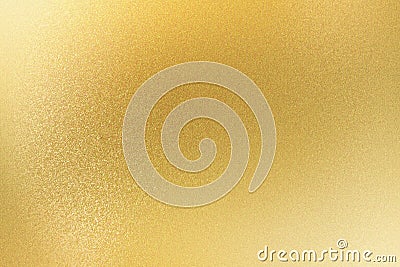 Shiny light gold metallic sheet, abstract texture background Stock Photo