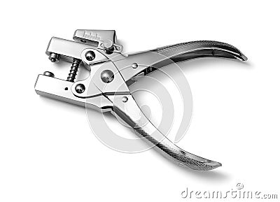 A shiny metal pop rivet tool Stock Photo