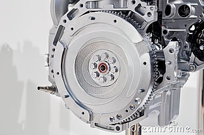 Flywheel from car engine. Stock Photo