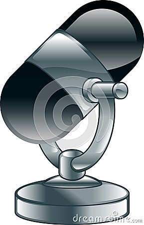 Shiny old school microphone Vector Illustration