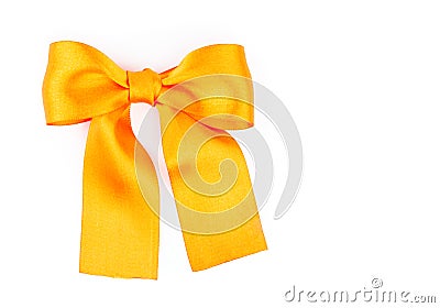 Shiny orange satin ribbon Stock Photo