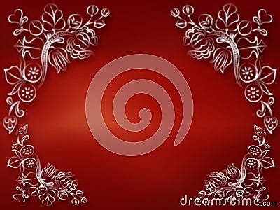 Shiny red decorative Stock Photo