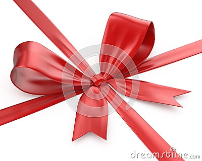 Shiny red ribbon Stock Photo