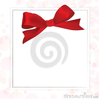 Shiny red satin ribbon Stock Photo