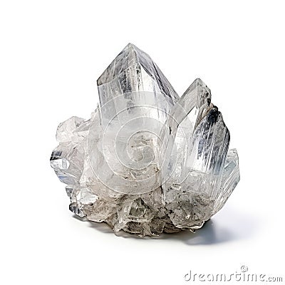 A shiny rock crystal nugget with a smooth, glossy surface and clear transparency, Ai Generated Stock Photo