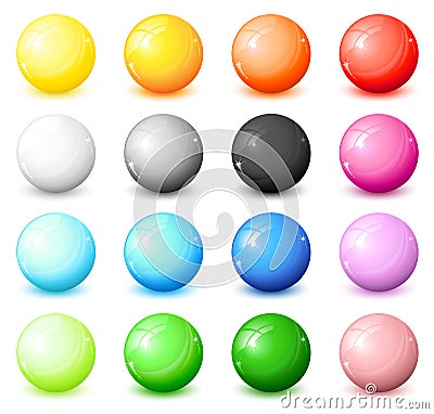 Shiny round icons Vector Illustration