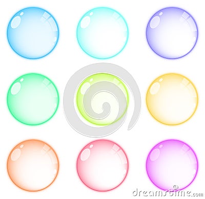 Shiny round icons Vector Illustration