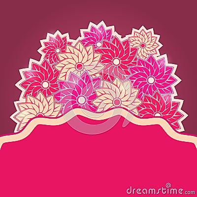 Shiny Round Pink Flower Bouquet Stock Photo