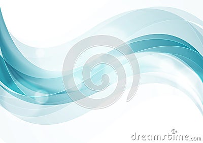 Shiny smooth waves abstract background Vector Illustration