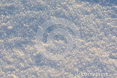 Shiny snow closeup background. Nast texture Stock Photo