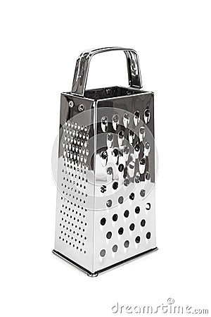 Shiny stainless steel cheese grater Stock Photo