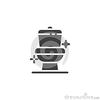 Shiny Toilet, bathroom vector icon Vector Illustration