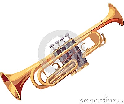 Shiny trumpet illustration Vector Illustration