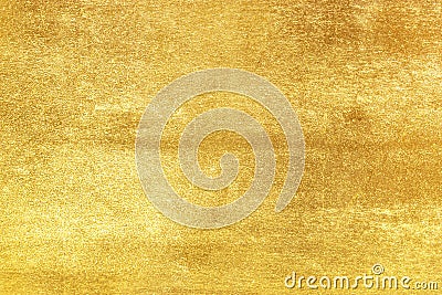 Shiny yellow leaf gold foil texture Stock Photo