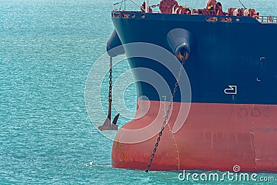 Ship anchor close-up Stock Photo