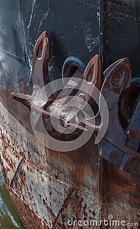 Ship with anchor Stock Photo