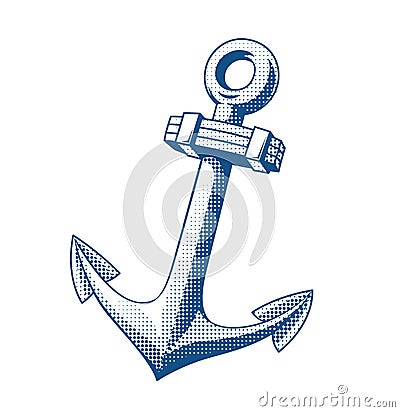 Ship anchor tattoo Vector Illustration