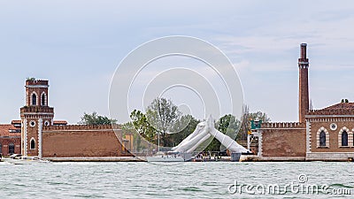 Ship Barca Nostra at Biennale Venice 2019 Editorial Stock Photo