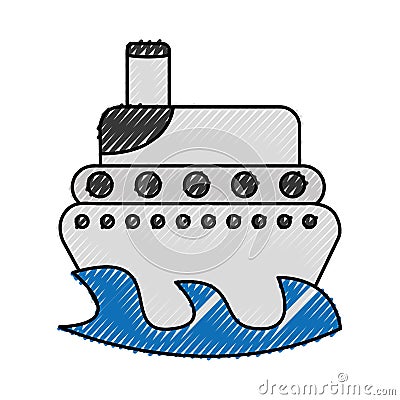 Ship boat isolated icon Vector Illustration