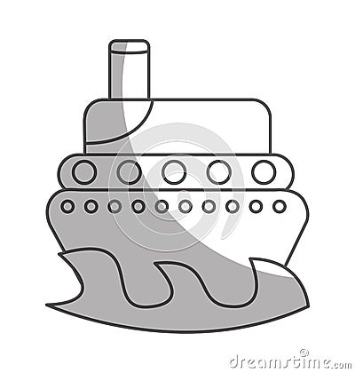 Ship boat isolated icon Vector Illustration