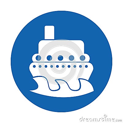 Ship boat isolated icon Vector Illustration