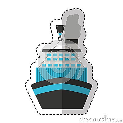 Ship boat transport isolated icon Vector Illustration